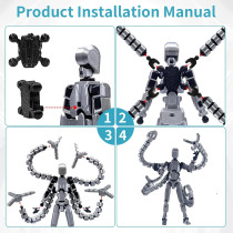 T13 Multi-Jointed Action Figure Set – 2 Pcs 3D Printed Desktop Toys