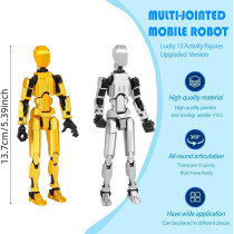 T13 Multi-Jointed Action Figure Set – 2 Pcs 3D Printed Desktop Toys