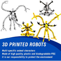 T13 Multi-Jointed Action Figure Set – 2 Pcs 3D Printed Desktop Toys