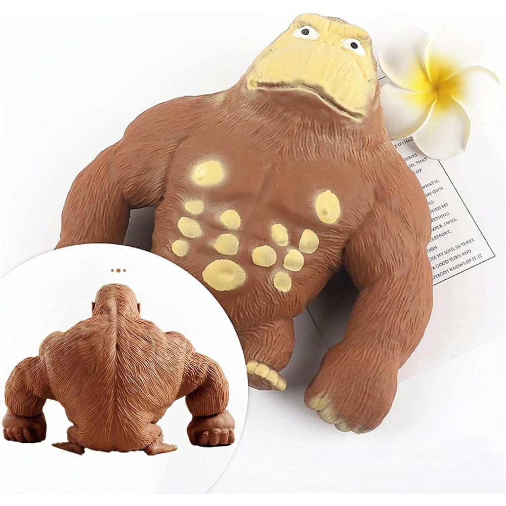 Stretchy Squishy Monkey Toy - Decompression Gorilla for Kids & Adults