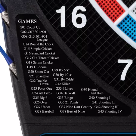 Jeu de Fléchettes Électronique Viper GLD 777: Plus de 40 Jeux, Score Auto, Écran LCD - Noir