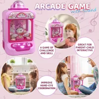 Mini Machine à Pince Licorne pour Enfants : Jeu dArcade avec Peluches et Bonbons!
