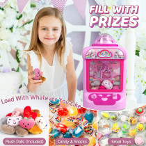 Mini Claw Machine for Kids with Unicorn Toys & Sound - Indoor Arcade Game
