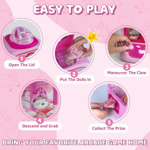 Mini Claw Machine for Kids with Unicorn Toys & Sound - Indoor Arcade Game
