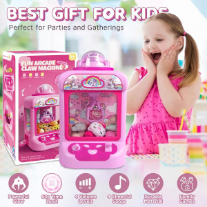 Mini Claw Machine for Kids with Unicorn Toys & Sound - Indoor Arcade Game