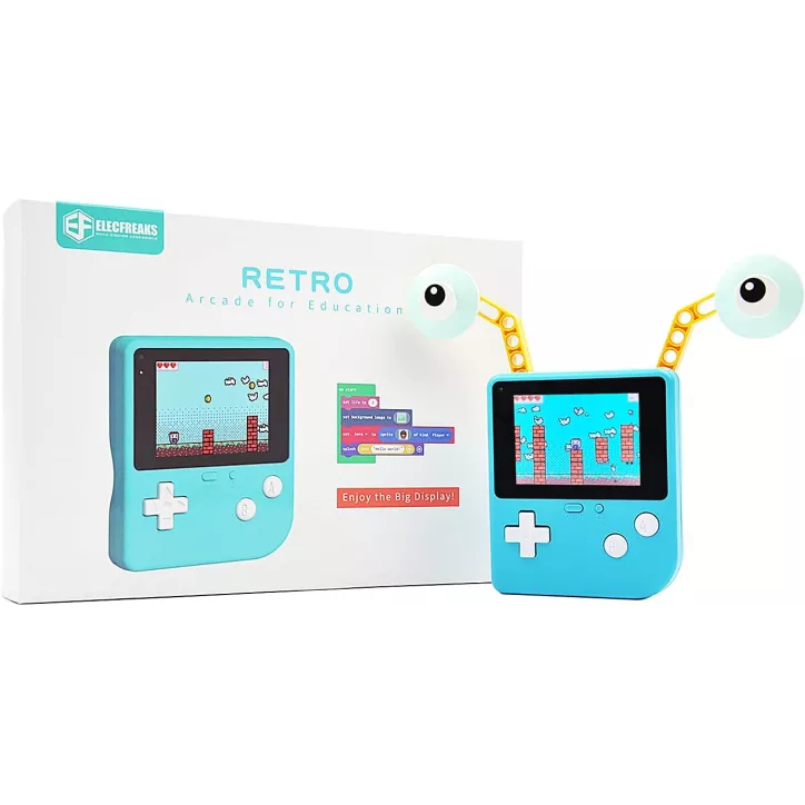 Console Rétro Programmable ELECFREAKS: Apprenez à Coder en Blocs & Python! Idéal STEM