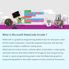 Console Rétro Programmable ELECFREAKS: Apprenez à Coder en Blocs & Python! Idéal STEM