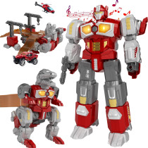 Transforming Dinosaur Robot Toys - Magnetic Assembling Action Figures for Kids