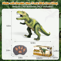 JOYIN Remote Control T-Rex Dinosaur Toy with Light & Roaring Sound