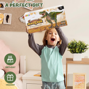 Robot Dinosaure JOYIN T-Rex Télécommandé avec Son et Lumière