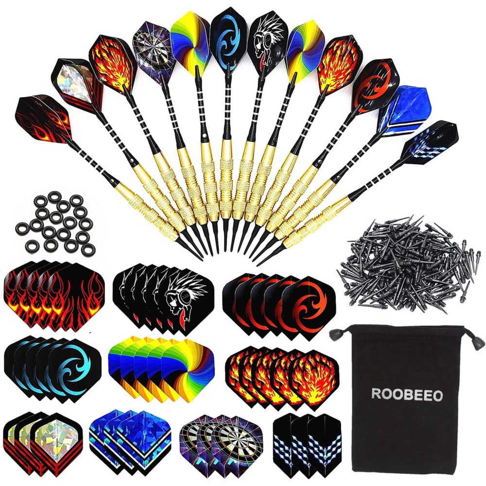 Set Fléchettes Soft Tip 12 pcs 18g avec Accessoires Complets