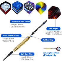 12 Pcs Soft Tip Darts Set 18g with Extra Tips, Flights & Storage Bag