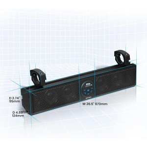 BOSS Audio BRT26A 26 ATV UTV Sound Bar - Bluetooth, Weatherproof