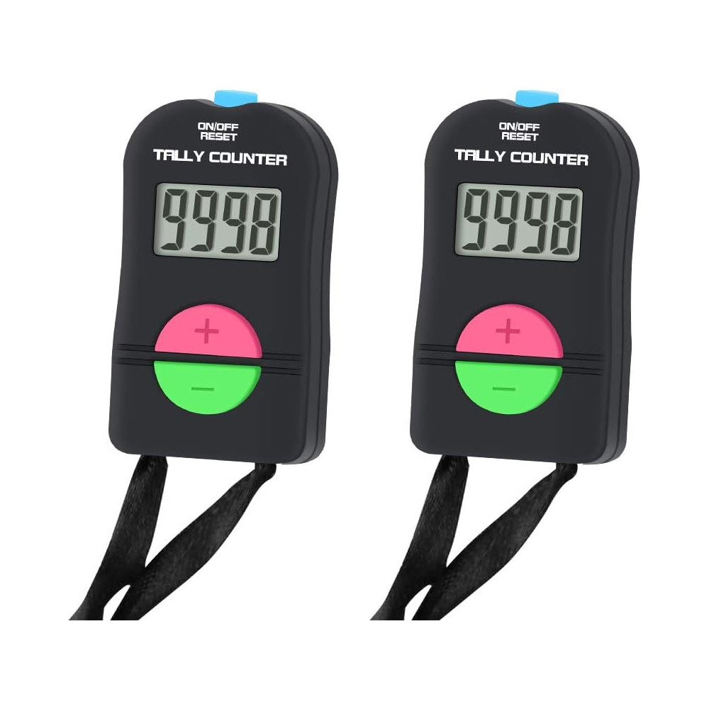 Pack of 2 Digital Hand Tally Counters – Small Golf Sports Clicker