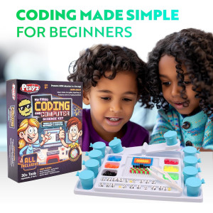 Playz Coding & Computer Science Kit for Kids – Fun Binary, Encryption & More