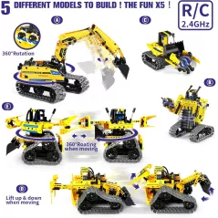 Kit Robotique STEM 5-en-1 : Construis, Programme et Joue ! 430 Pièces. Idéal 6-14 ans