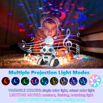 Aikmi Rechargeable Robot Toy for Kids 5-7 with Projector Night Light