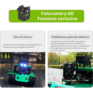 Yahboom Raspberry Pi 4B AI Robot Tank Kit with 3D Scanner & ROS Coding