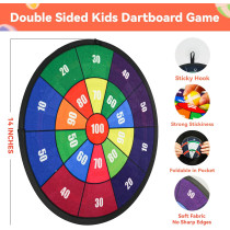 BELLOCHIDDO Double Sided Dart Board with Sticky Balls – Kids’ Toy Gift