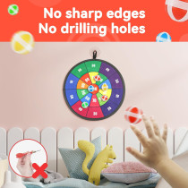 BELLOCHIDDO Double Sided Dart Board with Sticky Balls – Kids’ Toy Gift