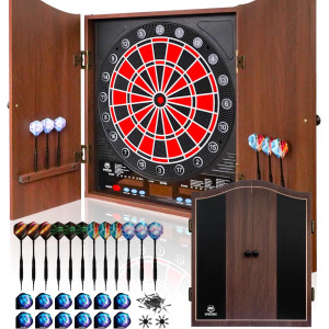 Electronic Dart Board LED Digital Scoreboard for Adults – 8 Players, 34 Games
