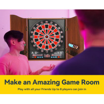 Electronic Dart Board LED Digital Scoreboard for Adults – 8 Players, 34 Games