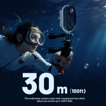4K Mini Action Camera 128GB Waterproof POV Body Cam with Helmet Mount