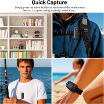 4K Mini Action Camera 128GB Waterproof POV Body Cam with Helmet Mount