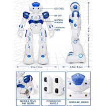 KingsDragon Programmable RC Robot Toy for Kids Ages 3-8 – Gesture Control