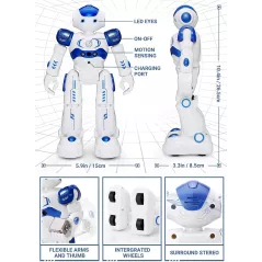 KingsDragon Robot RC Programmable pour Enfants 3-8 Ans