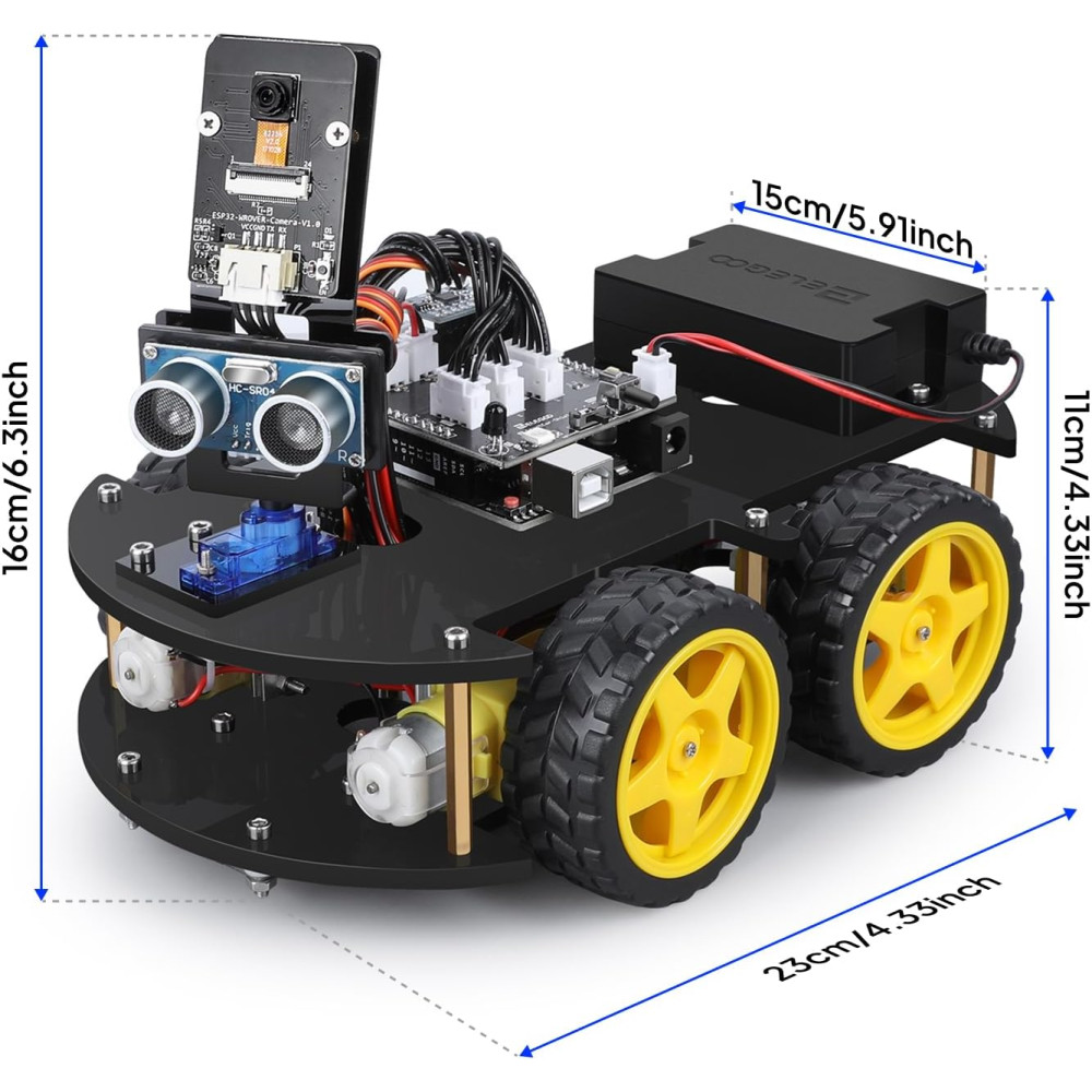 ELEGOO UNO R3 Smart Robot Car Kit V4 for Arduino Robotics Kids STEM Gift
