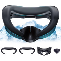 DESTEK Summer Choice Cooling Face Pad for Meta/Oculus Quest 3 with 2 Replacement Ice Silk & Cool Ice Gel Cushions