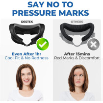 DESTEK Cooling Face Pad for Meta/Oculus Quest 3 with Replacement Cushions