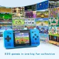 Console de Jeu Portable Rétro pour Enfants: 220 Jeux, Écran LCD, Batterie Rechargeable - Bleu
