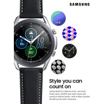 SAMSUNG Galaxy Watch 3 41mm GPS Bluetooth Mystic Silver - Health & Fitness