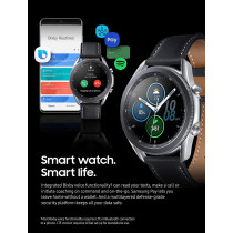 SAMSUNG Galaxy Watch 3 41mm GPS Bluetooth Mystic Silver - Health & Fitness