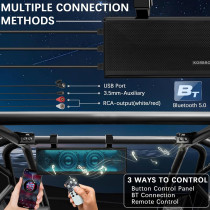 17 UTV Bluetooth Sound Bar with RGB, IP65 Waterproof, 4 Speakers