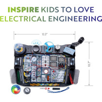 Playz Electrical Circuit Board Kit for Kids | 328+ STEM Projects Ages 8-13+