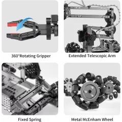 Robot Bras Robotique 360° Télécommandé - Kit STEM 103 pcs