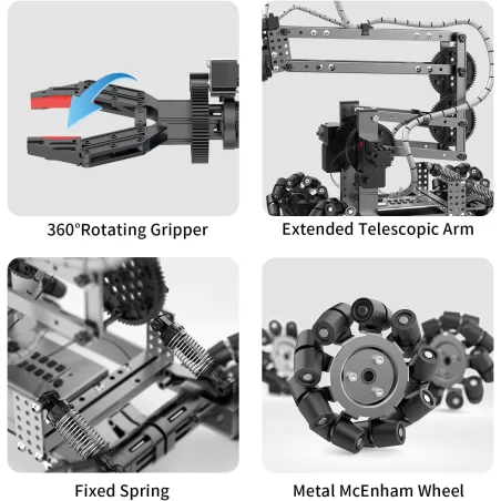 Robot Bras Robotique 360° Télécommandé - Kit STEM 103 pcs