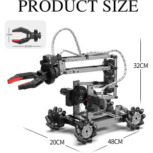 Robot Bras Robotique 360° Télécommandé - Kit STEM 103 pcs