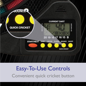 Fat Cat GLD 727 Electronic Dartboard – 15+ Games, Auto-Scoring, Compact