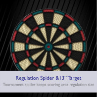 Fat Cat GLD 727 Electronic Dartboard – 15+ Games, Auto-Scoring, Compact