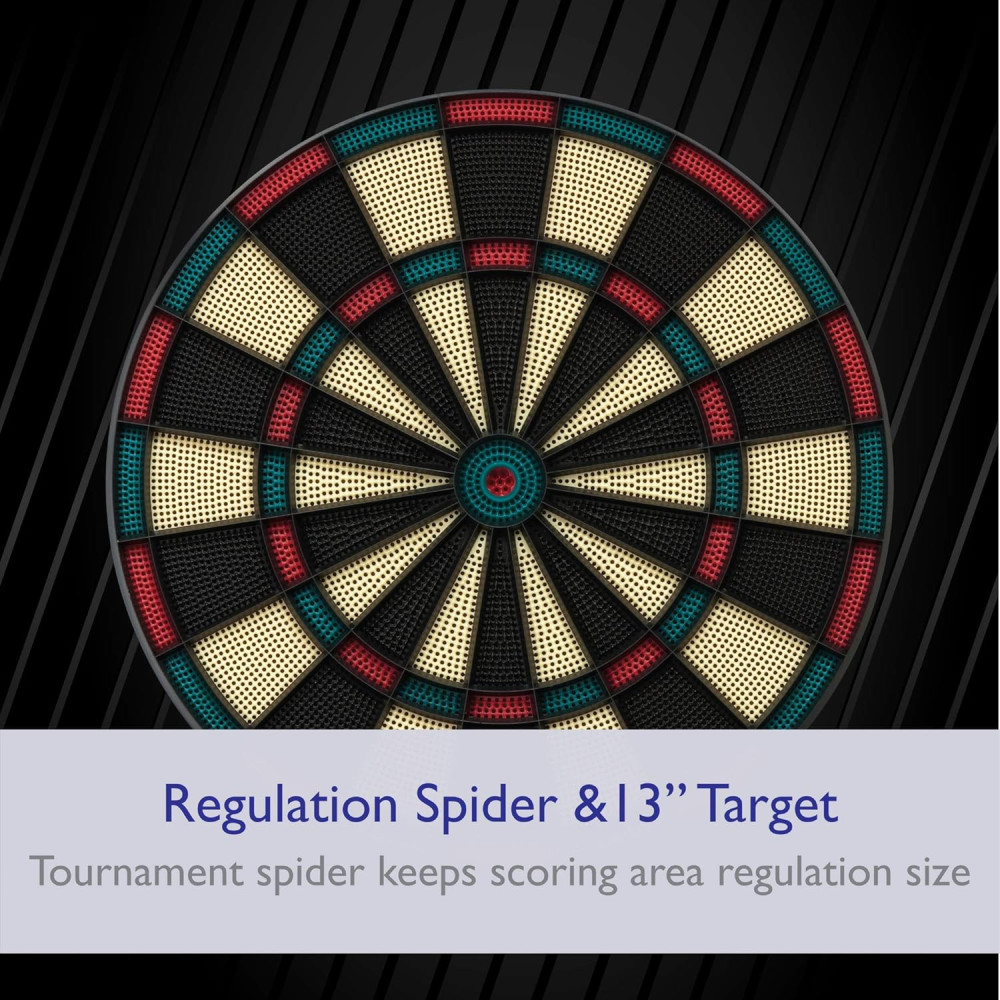 Fat Cat GLD 727 Electronic Dartboard – 15+ Games, Auto-Scoring, Compact