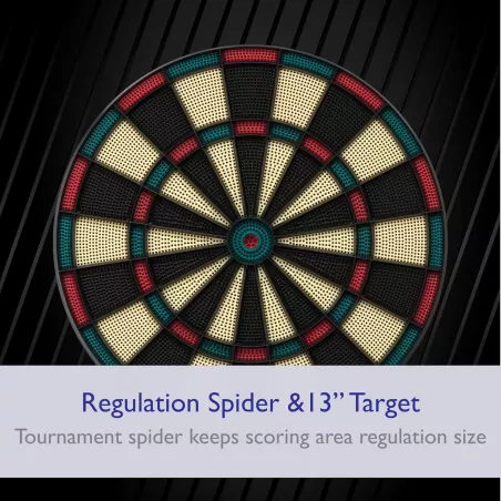 Fat Cat Electronic Dartboard 15+ Jeux, Auto-Score, Compact