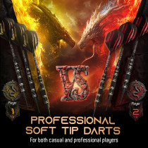 IgnatGames Premium Soft Tip Darts – 6/12 Pack Brass Barrels & Accessories