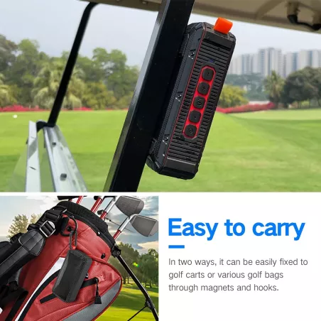Haut-parleur Bluetooth Golf Dprofy : Son Impeccable, Autonomie 24h, Aimanté & Étanche – Le compagnon idéal sur le green !