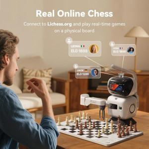 SenseRobot AI Chess Robot – 25 AI Levels, Voice Coach & Lichess Sync