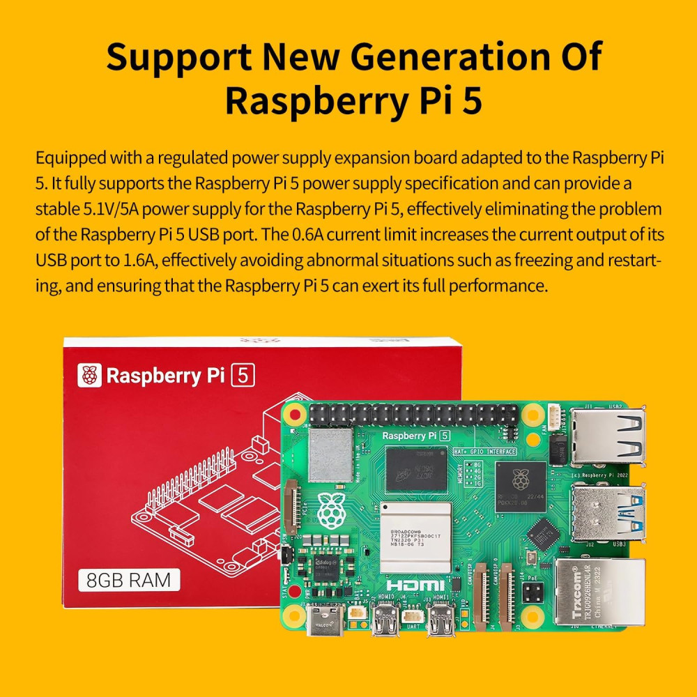Yahboom 6DOF Robotics Arm Kit for Raspberry Pi 5 - AI Programmable DIY
