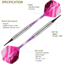 Colorful Soft Tip Darts Set - 18g & 21g with Accessories for Electronic Boards